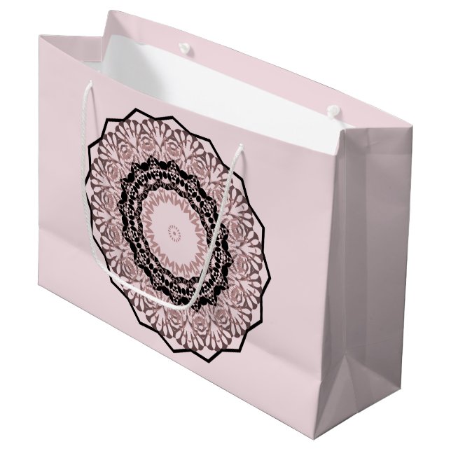 Kaleidoscope , mandala large gift bag (Front Angled)