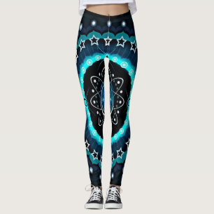 Kaleidoscope Mandala with Black Background  Leggings