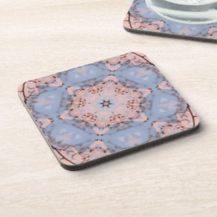 Kaleidoscope Morning Blue & Frost Pink Coaster
