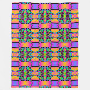 Kaleidoscope Mosaic V + your ideas Fleece Blanket