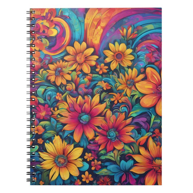 "Kaleidoscope of Color" Art Spiral Notebook (Front)
