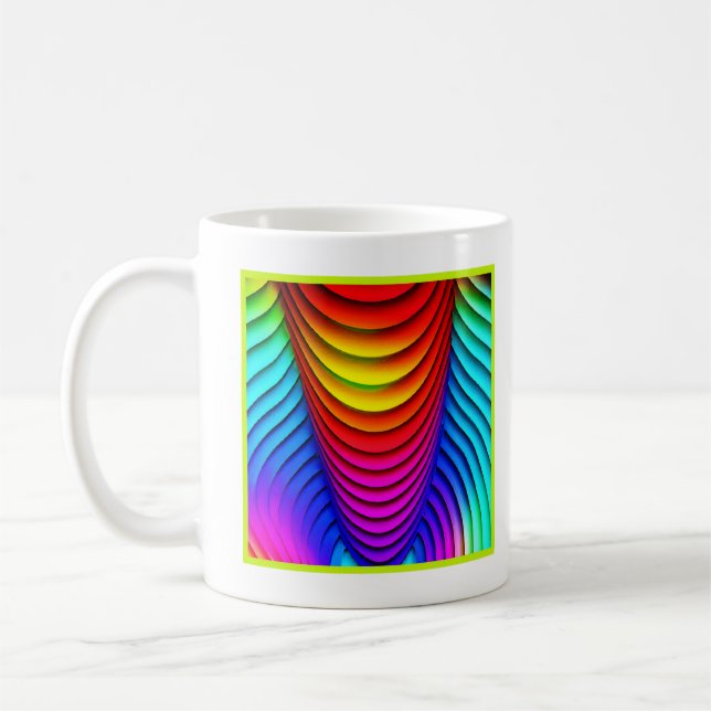 Kaleidoscope of Colours 3D Pattern Coffee Mug (Left)