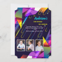 Kaleidoscope of Colours Photo Invitation