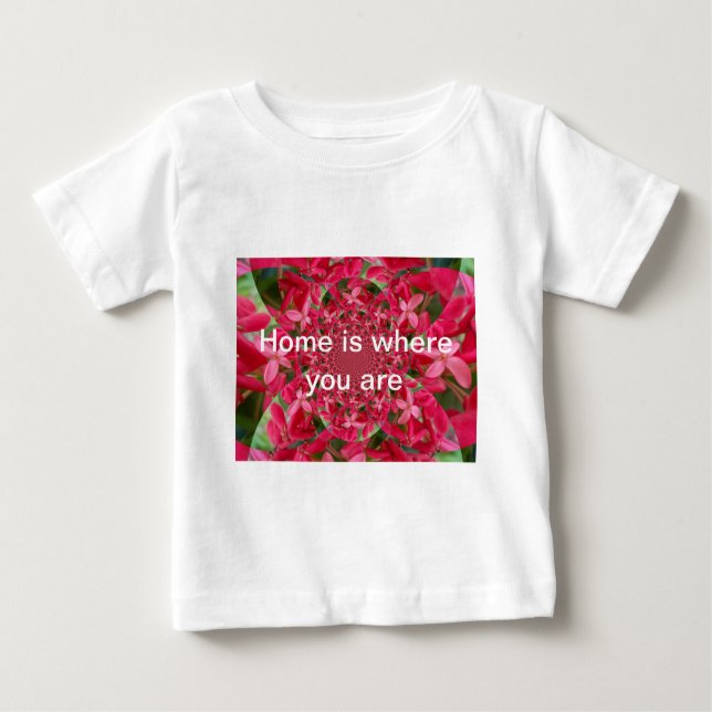 Kaleidoscope of Crimson: Blood Milkweed Flower Art Baby T-Shirt (Front)