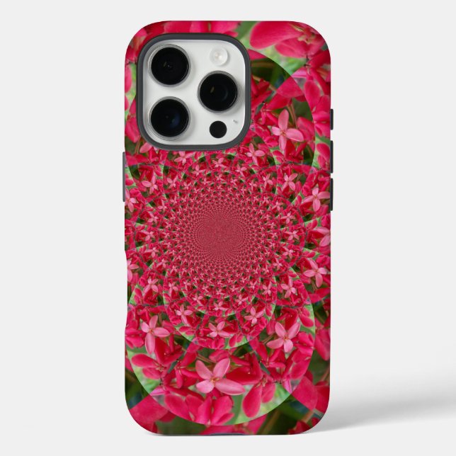 Kaleidoscope of Crimson: Blood Milkweed Flower Art Case-Mate iPhone Case (Back)