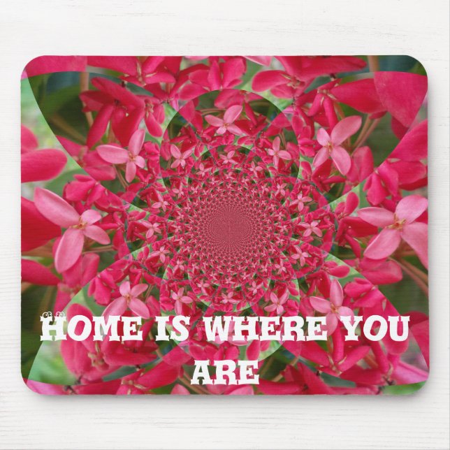Kaleidoscope of Crimson: Blood Milkweed Flower Art Mouse Pad (Front)