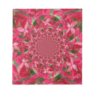 Kaleidoscope of Crimson: Blood Milkweed Flower Art Notepad