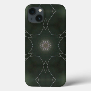 Kaleidoscope of Dew Star Black Background iPhone 13 Case