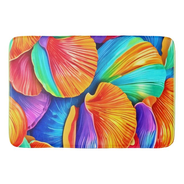 Kaleidoscope of Ocean Shells Bath Mat (Front)