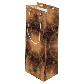 Kaleidoscope Orange Mist Black Background Wine Gift Bag