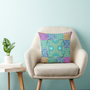 Kaleidoscope Patchwork - seamless pattern 1 Cushion