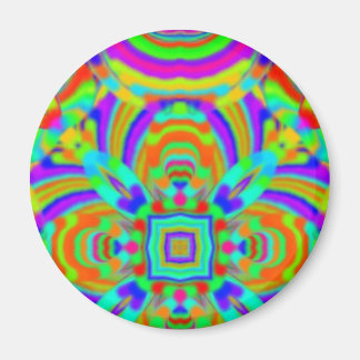 Kaleidoscope pattern neon graphic 1 magnet
