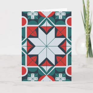 Kaleidoscope patterned holiday card