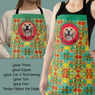 Kaleidoscope Personalised Pet Photo Dog Mum Lover Apron