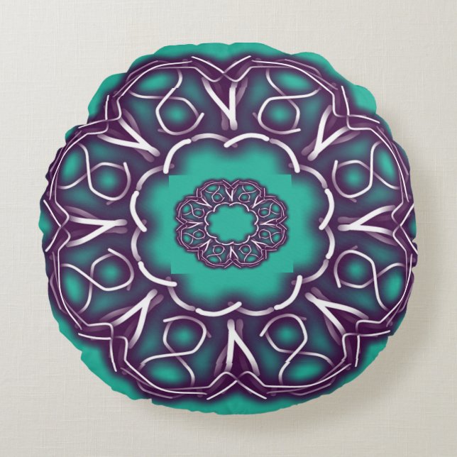 Kaleidoscope Prints Round Cushion (Front)