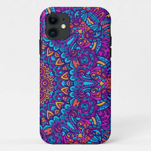 Kaleidoscope Purple Mandala Pattern Case-Mate iPhone Case (Back)