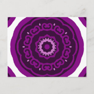 Kaleidoscope purple postcard