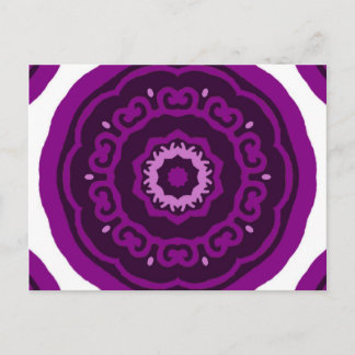 Kaleidoscope purple postcard