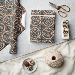 Kaleidoscope Quilt Pattern Wrapping Paper