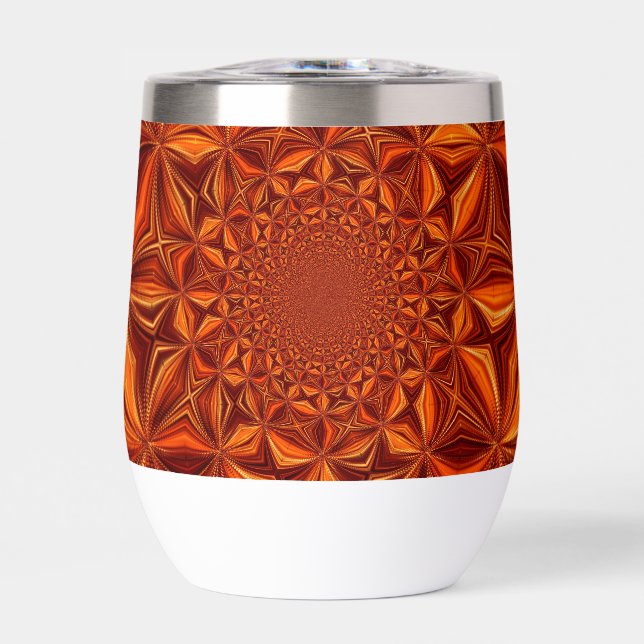 Kaleidoscope Red Digital Art Pattern-67546 (Front)