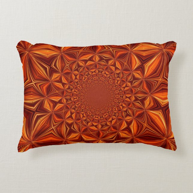 Kaleidoscope Red Digital Art Pattern-67546 Decorative Cushion (Front)