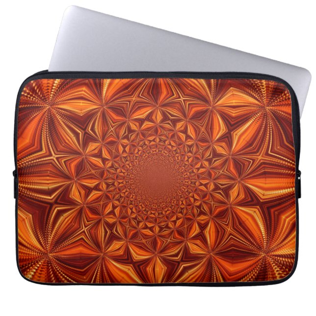 Kaleidoscope Red Digital Art Pattern-67546 Laptop Sleeve (Front)