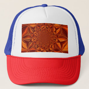 Kaleidoscope Red Digital Art Pattern-67546 Trucker Hat
