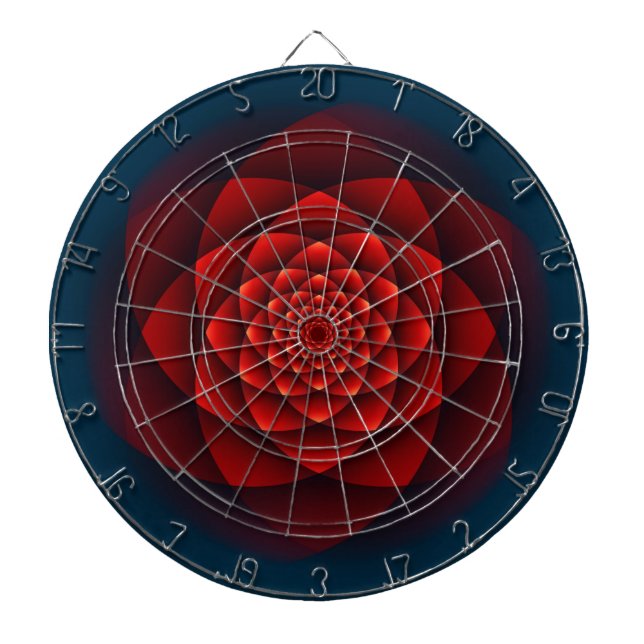 Kaleidoscope ROSE red + your idea Dartboard (Front)