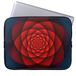 Kaleidoscope ROSE red + your idea Laptop Sleeve