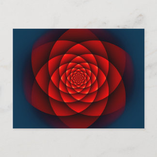 Kaleidoscope ROSE red + your idea Postcard