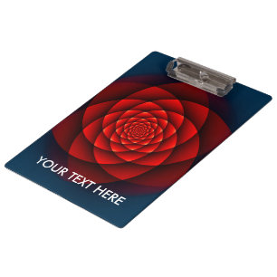 Kaleidoscope ROSE red + your text Clipboard