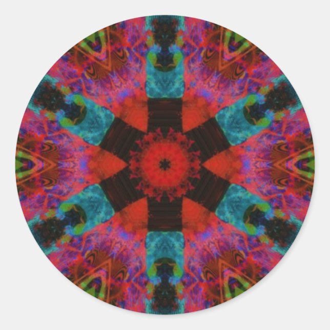 Kaleidoscope round sticker (Front)