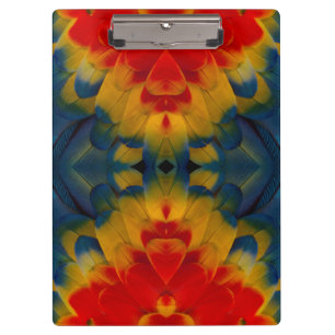 Kaleidoscope Scarlet Macaw design Clipboard