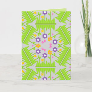 kaleidoscope seamless floral pattern design card