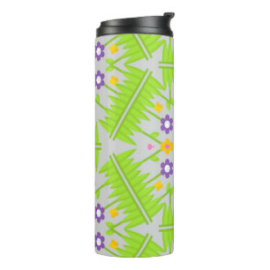 kaleidoscope seamless floral pattern design thermal tumbler