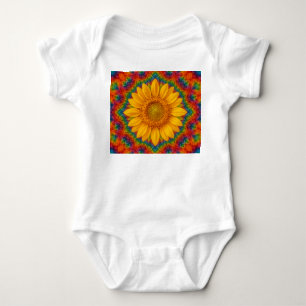 Kaleidoscope Sunflower Baby Bodysuit