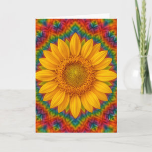 Kaleidoscope Sunflower  Card