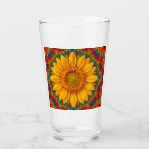 Kaleidoscope Sunflower  Glass