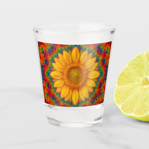 Kaleidoscope Sunflower Shot Glass