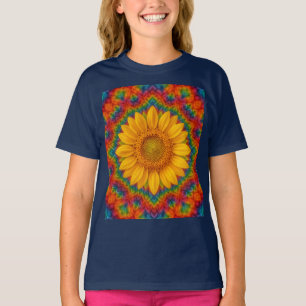 Kaleidoscope Sunflower  T-Shirt