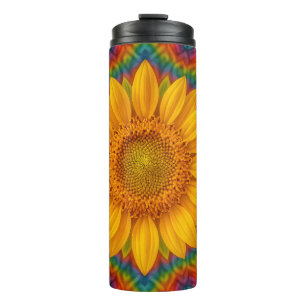 Kaleidoscope Sunflower  Thermal Tumbler