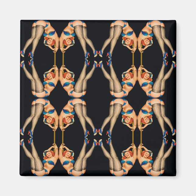 kaleidoscope symmetry pattern girls magnet (Front)