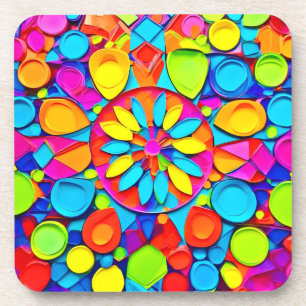 Kaleidoscope Symphony Artwork Coaster