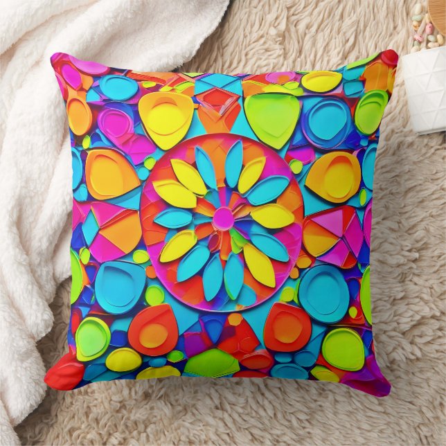 Kaleidoscope Symphony Artwork Cushion (Blanket)