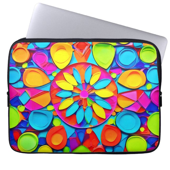 Kaleidoscope Symphony Artwork Laptop Sleeve (Front)