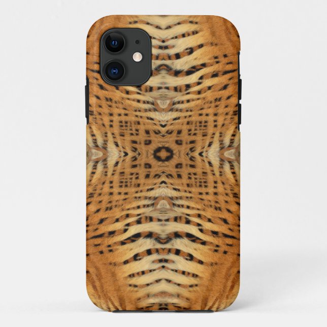 Kaleidoscope Tiger Fur Pattern Case-Mate iPhone Case (Back)