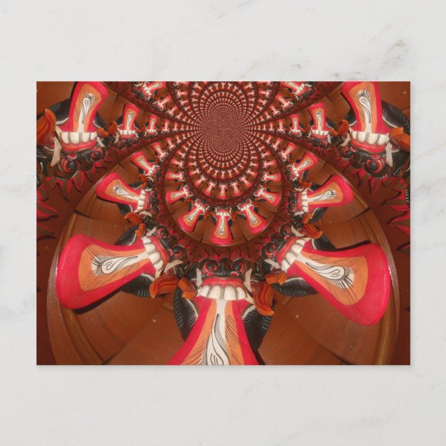 Kaleidoscope Tongue Art Print Customise Product Postcard (Front)
