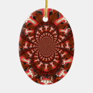 Kaleidoscope Tongue Art Print/Graphic Ceramic Tree Decoration