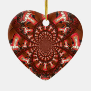 Kaleidoscope Tongue Art Print/Graphic Ceramic Tree Decoration