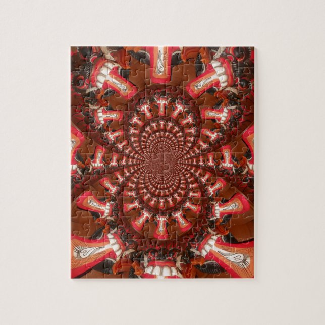 Kaleidoscope Tongue Art Print/Graphic Jigsaw Puzzle (Vertical)
